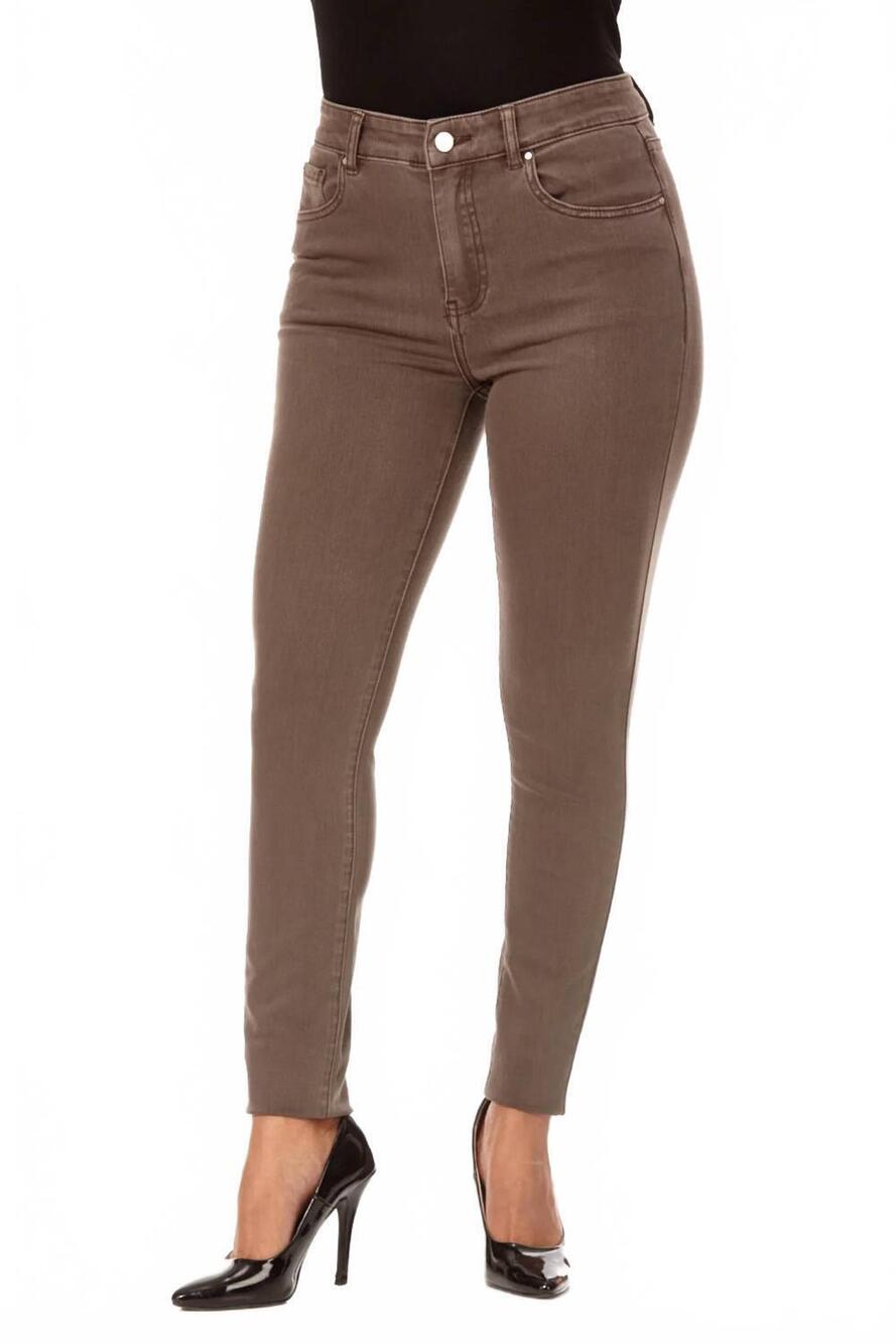 NEW LIOR high waisted jeans in dark taupe